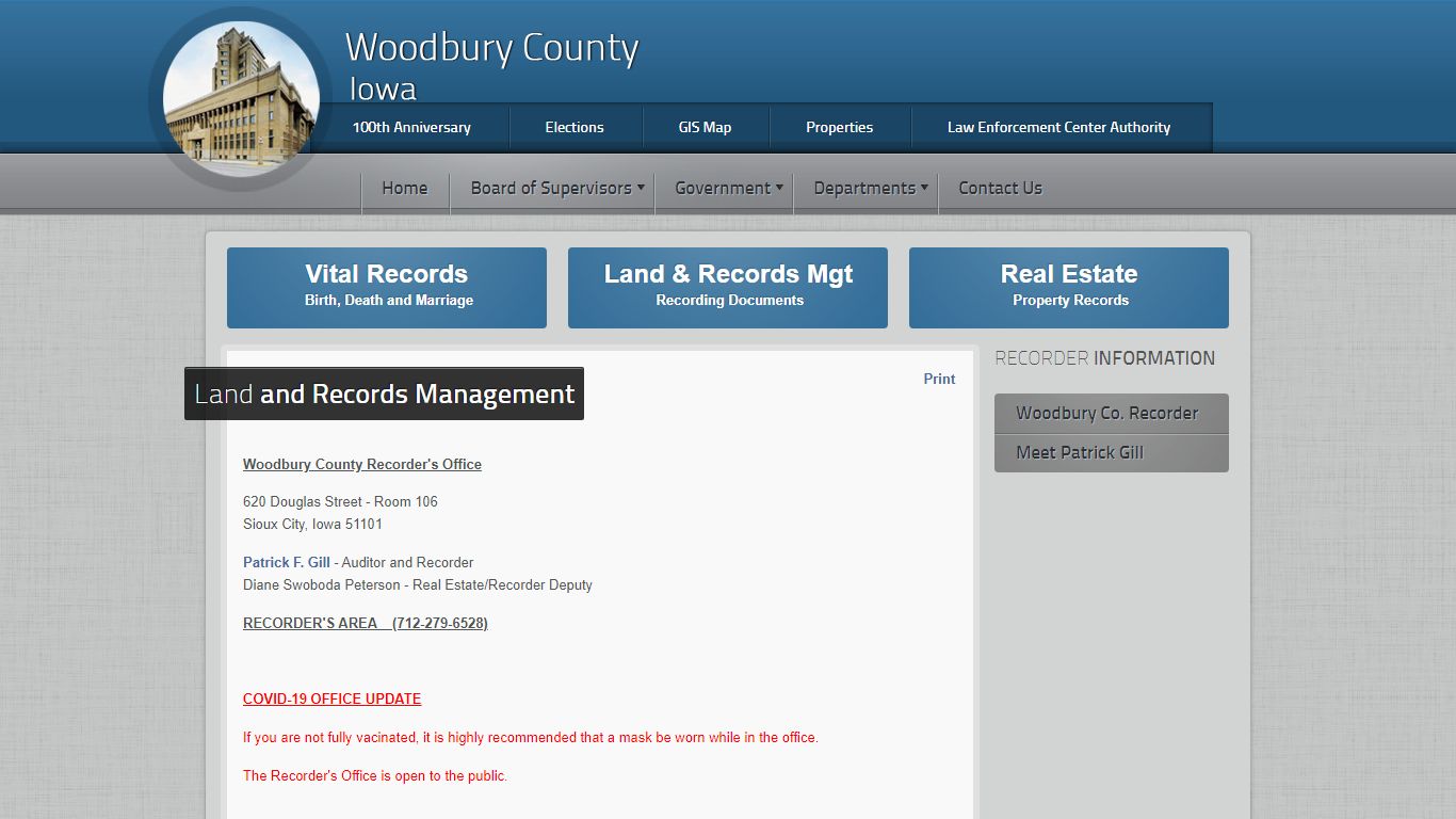 Land and Records Management - Woodbury County, Iowa