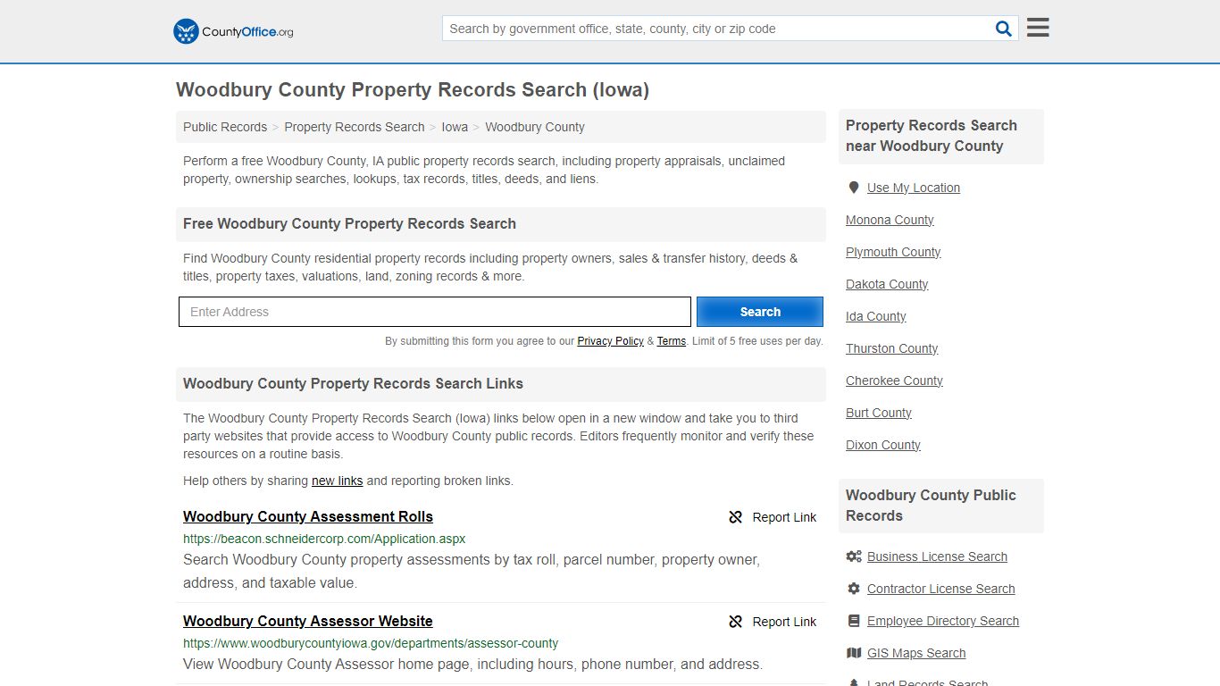 Woodbury County Property Records Search (Iowa) - County Office